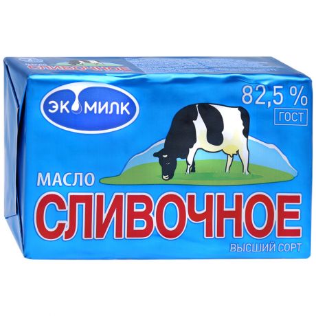 Масло Экомилк сливочное коровье 82.5% 450 г