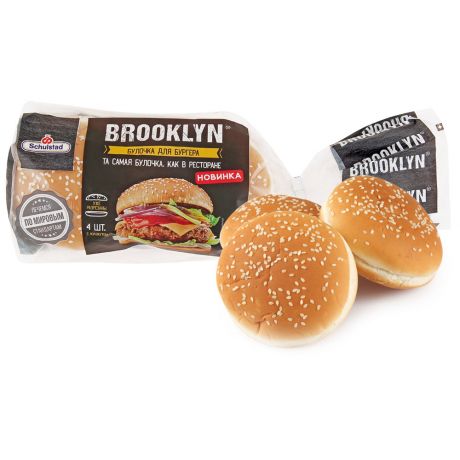 Булочка для гамбургера Schulstad Бруклин 4 штуки по 52 г
