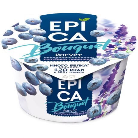 Йогурт Epica Bouquet голубика-лаванда 4.8% 130 г