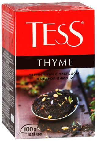 Чай Tess Thyme черный листовой с чабрецом и цедрой лимона 100 г