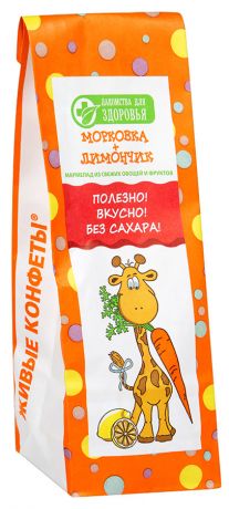 Мармелад Лакомства для здоровья желейный Морковка+Лимончик, 105г