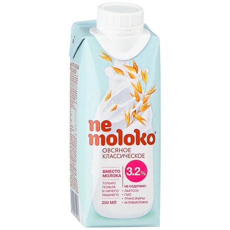 Напиток Nemoloko овсяный классический 3.2% 250 мл
