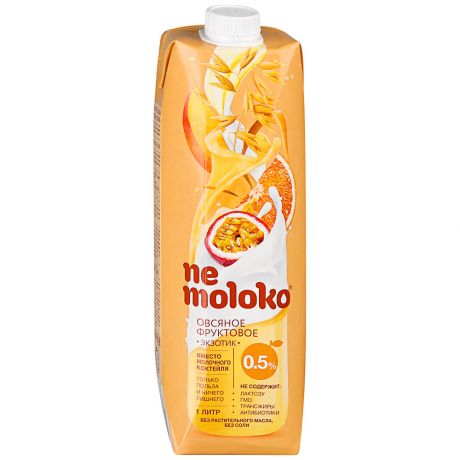 Напиток овсяный Nemoloko Экзотик фруктовый 0.5% 1 л