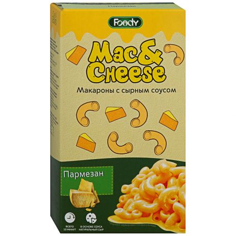 Макаронные изделия Foody быстрого приготовления с вложением соуса Пармезан "Mac&Cheese" 0,143 кг