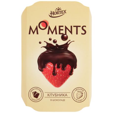 Клубника Hortex в темном шоколаде быстрозамороженная 100 г