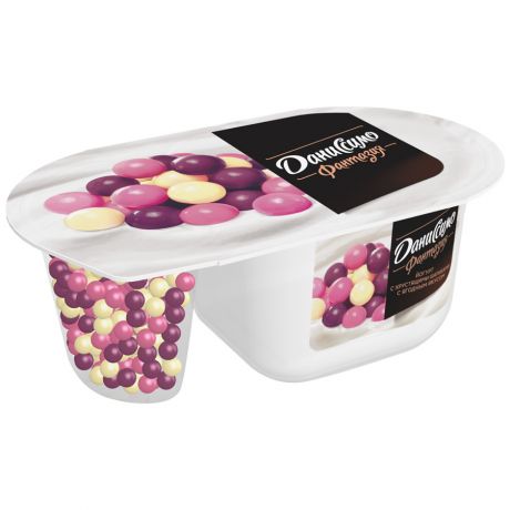 Йогурт Danone Даниссимо Фантазия с хрустящими шариками с ягодным вкусом 6.9% 105 г