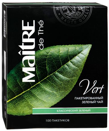 Чай Maitre de The зеленый мелкий 100 пакетиков по 2 г