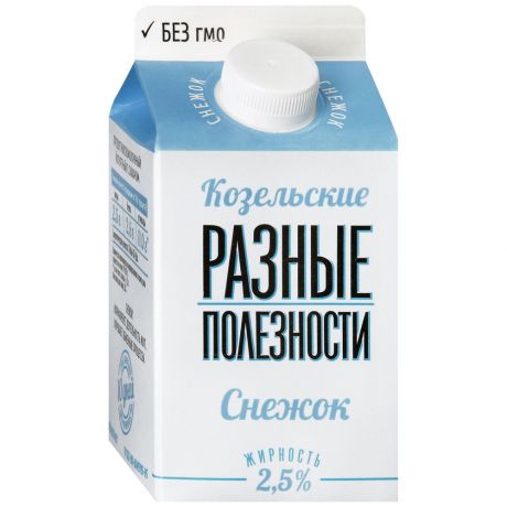 Продукт кисломолочный Козельское Разные Полезности Снежок 2.5% 450 г