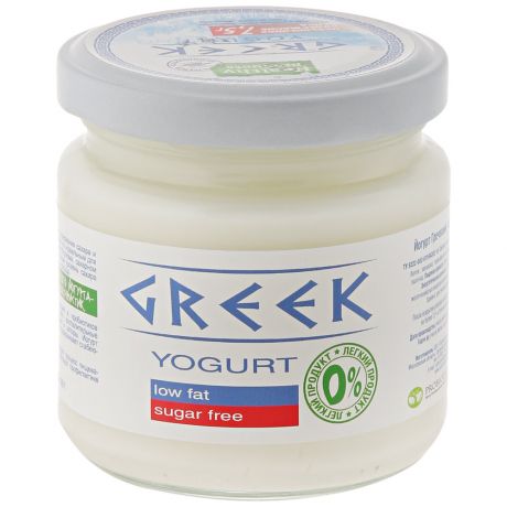 Йогурт Healthy products греческий натуральный обезжиренный 0% 165 г