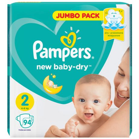 Подгузники Pampers New baby mini 2 (4-8 кг, 94 штуки)