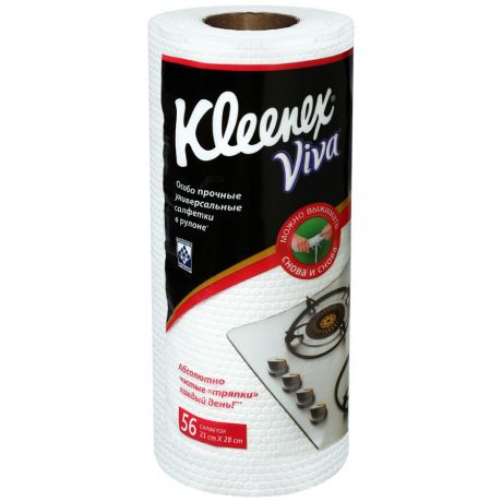 Салфетки Kleenex универсальные 21х28 см 56 листов в рулоне