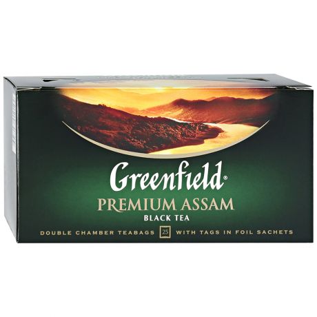 Чай Greenfield Premium Assam черный 25 пакетиков по 2 г