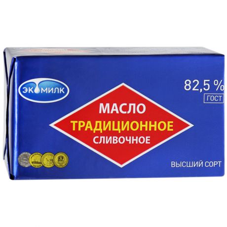 Масло Экомилк сливочное традиционное 82.5% 450 г