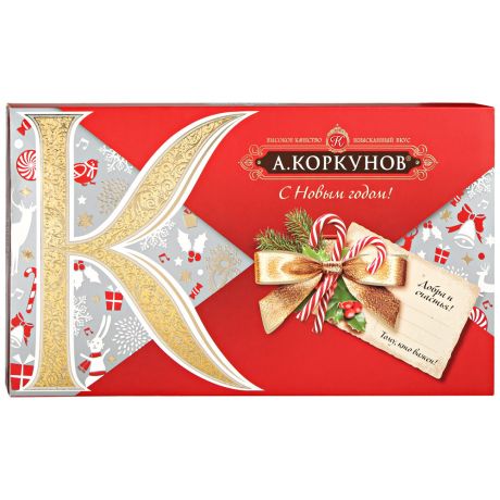 Шоколадные конфеты А.Коркунов "Ассорти" из темного и молочного шоколада 192г