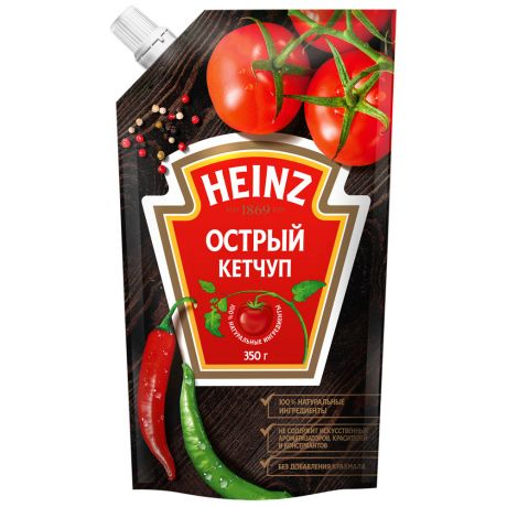 Кетчуп Heinz острый с дозатором 350г