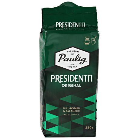 Кофе Paulig Presidentti Original молотый в вакуумной упаковке 250 г