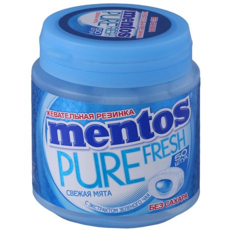 Жевательная резинка Mentos Pure Fresh Mint 100г пластиковая банка