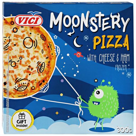 Пицца Vici Monstery с ветчиной и сыром Моцарелла замороженная 300 г