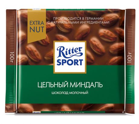 Шоколад Ritter Sport молочный "Цельный миндаль" 100г