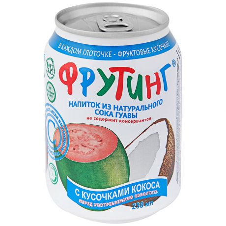 Напиток Fruiting из сока гуавы с кусочками кокоса 238мл