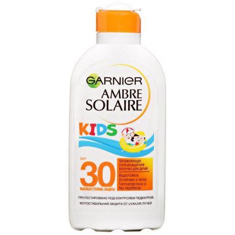Молочко солнцезащитное для детей Garnier Ambre Solaire SPF30, 200мл