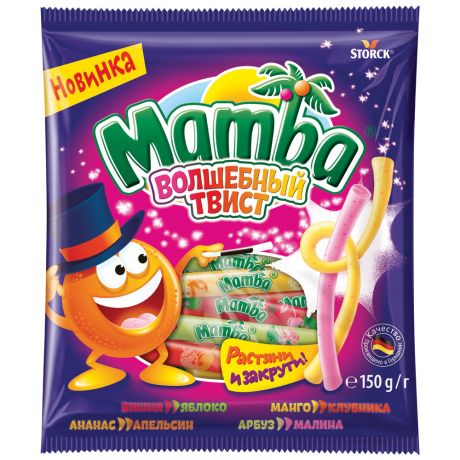 Конфеты жевательные Mamba волшебный твист 0,15кг