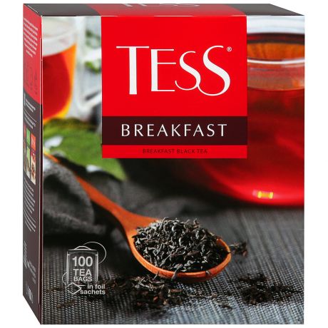 Чай Tess Breakfast черный 100 пакетиков по 1.8 г