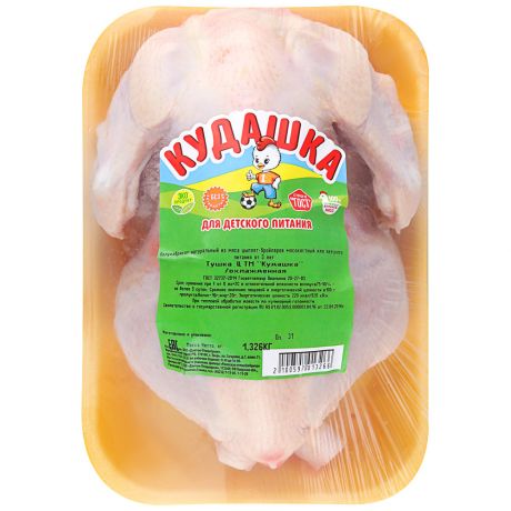 Тушка цыпленка-бройлера Кудашка охлажденная в пакете 1.2-1.9 кг