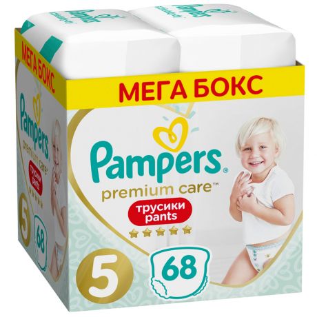 Подгузники-трусики Pampers Premium Care 5 (12-17 кг, 68 штук)