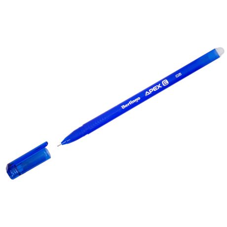 Ручка гелевая стираемая Berlingo Apex E синяя трехгранная диаметр шарика 0.5 мм