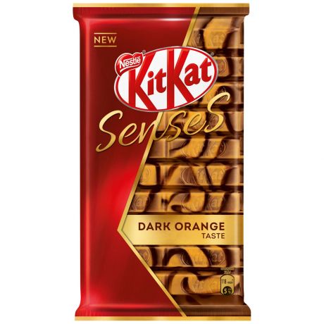 Шоколад KitKat Senses Dark Orange Taste молочный и темный с хрустящей вафлей 112 г