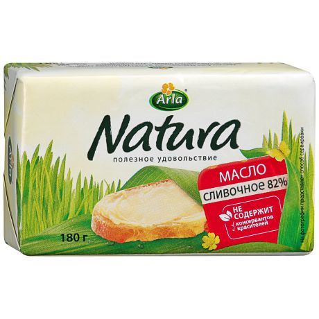 Масло Arla Natura сливочное 82% 180 г