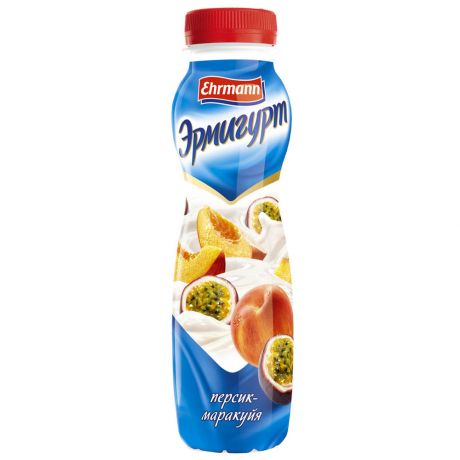 Йогурт Эрмигурт питьевой с персиком и маракуйей 1.2% 290 г