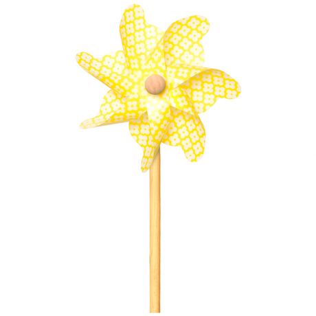 Игрушка Ветрячок ЯиГрушка Белые цветочки желтый 31 см