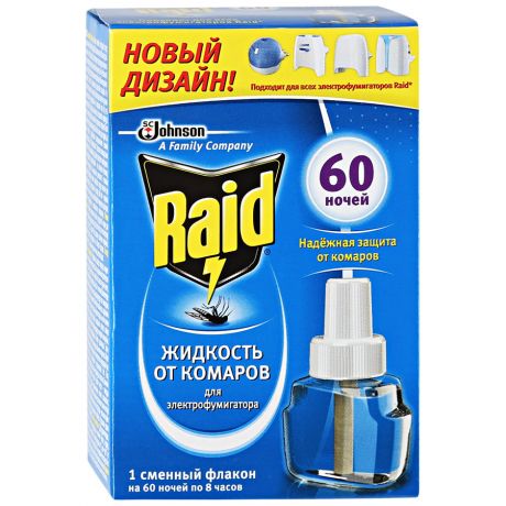 Жидкость Raid для фумигатора 60 ночей