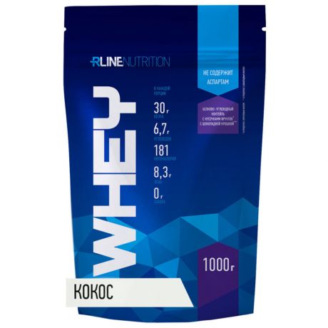 Протеиновый коктейль RLine Whey со вкусом кокоса 1 кг