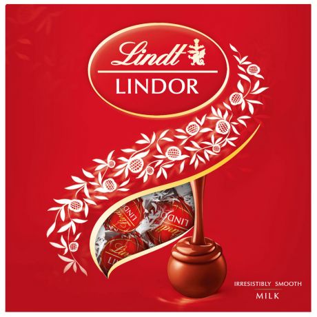 Набор шоколадный Lindt Lindor конфеты из молочного шоколада с нежной тающей начинкой 125 г