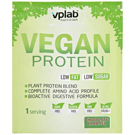 Протеин VpLab Веган шоколад карамель 30г
