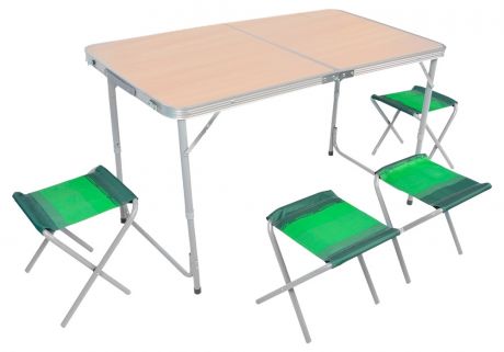 Комплект для пикника Zagorod В103, стол-чемодан и 4 стула, коричневый