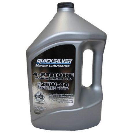 Моторное масло Quicksilver 4-Stroke Synthetic Blend Marine 25W-40 4 л