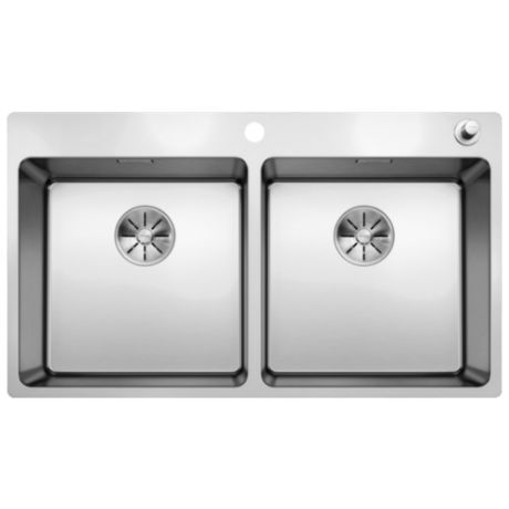 Интегрированная кухонная мойка 86.5 см Blanco Andano 400/400-IF/A 522998 нержавеющая сталь зеркальная полировка