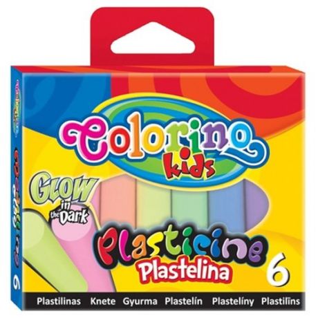 Пластилин Colorino 6 цветов, флуоресцентный (CL42680PTR)