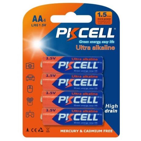 Батарейка PKCELL Ultra Digital Alkaline AA/LR6 4 шт блистер