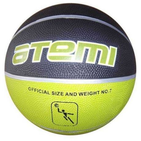 Баскетбольный мяч ATEMI BB11 105447, р. 7 черный/зеленый