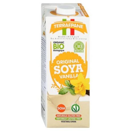 Соевый напиток Terraepane Original soya vanilla 1.3%, 1 л