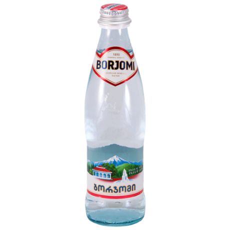 Минеральная вода Borjomi газированная, стекло, 0.33 л