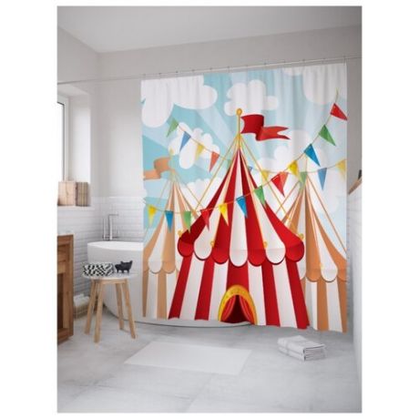 Штора для ванной JoyArty Цирковые флаги 180х200 (sc-12761)