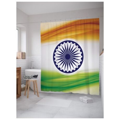 Штора для ванной JoyArty Флаг Индии 180х200 (sc-7279)