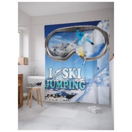 Штора для ванной JoyArty Лыжные прыжки 180х200 (sc-7678)