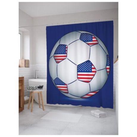 Штора для ванной JoyArty Мяч футбольный Америка 180х200 (sc-4950)
